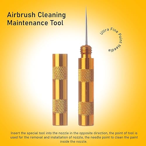 Miniatura 7 de Iwata Medea Eclipse HP-CS Gravity Feed - Aerógrafo de doble acción + herramienta de reparación de limpieza en aerosol de 3 piezas