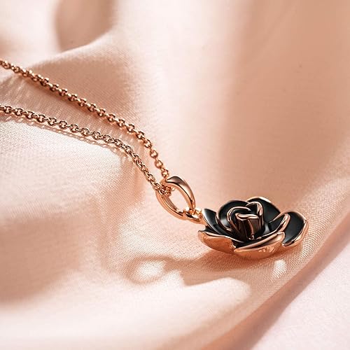 Miniatura 5 de AllenCOCO Pendant Necklace, Cubic Zirconia Pendant Necklaces for Women Rose Gold Tone Valentines Day Gifts