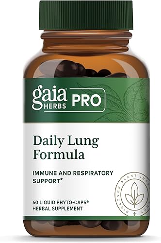 GAIA HERBS PRO Fórmula diaria de pulmón, apoyo para la salud respiratoria* - Suplemento inmunológico con hoja de gordolobo, raíz de malvavisco y más