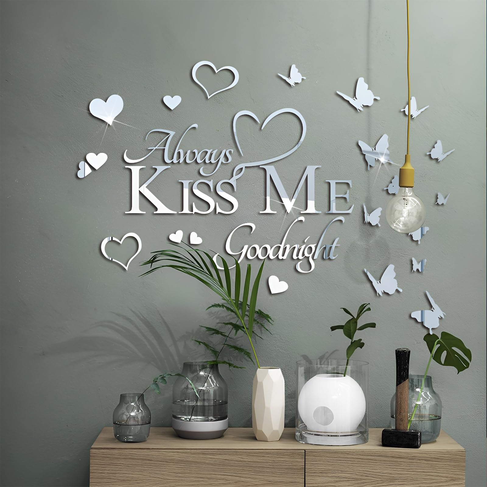 INCAUCA Always Kiss Me Goodnight Mirror Wall Decal - Image 4