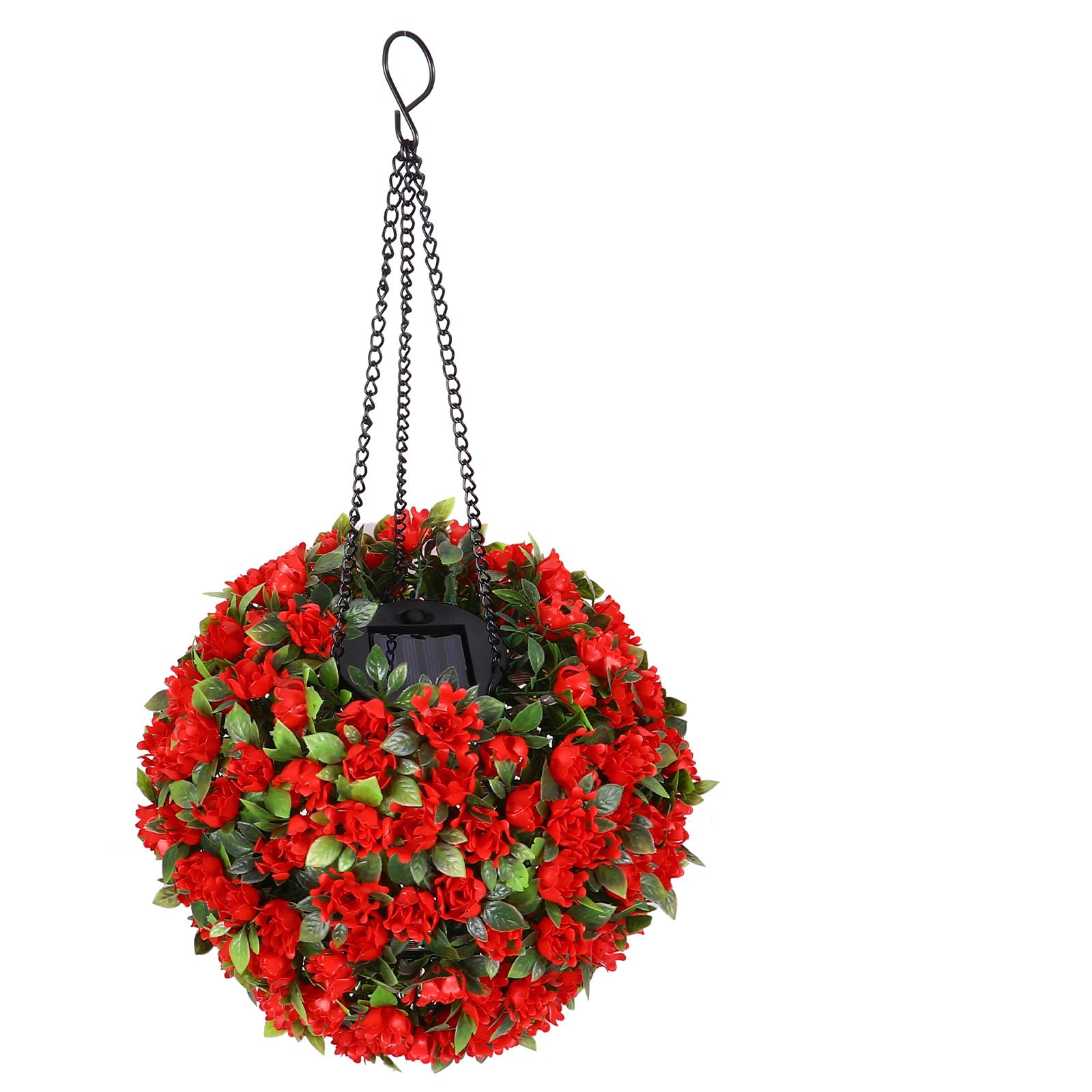 Ciieeo Lampada Solare a Sfera Forma di Fiore per Esterni Luce LED da Giardino Risparmio Energetico in Plastica 1w, Decorazione per Feste all Aperto