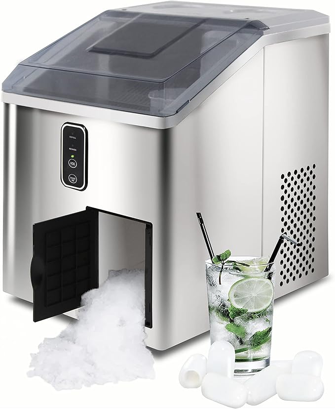 LINKLIFE 2 in 1 Ice Maker and Shaver Machine 33lbs Countertop Ice