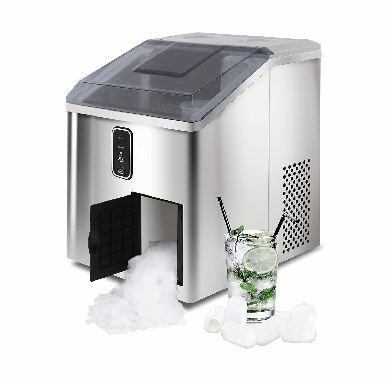 LINKLIFE 2 in 1 Ice Maker and Shaver Machine 33lbs Countertop Ice