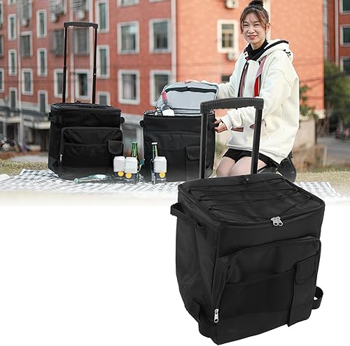 Miniatura 8 de VGEBY Enfriador rodante, 43 L, doble portátil, aislante, con ruedas, con asa, para picnic y campamento