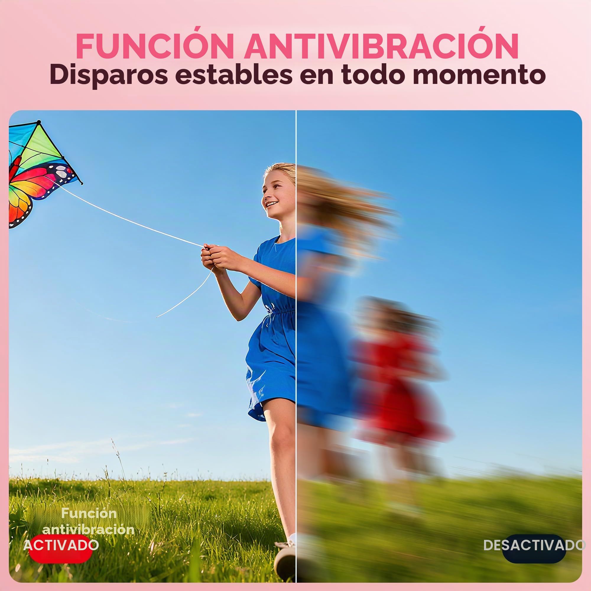 Camara de Fotos Digital 4K Profesional: Chica Cámara Digital con Pantalla Abatible 180° - CAM Compacta con 32G Tarjeta - 16X Zoom Camara para Principiantes Niña Adolescente