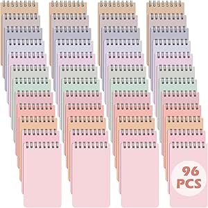 Amazon.com : Fuutreo 96 Pcs Small Spiral Memo Notebooks Bulk 3"x 5" Top ...