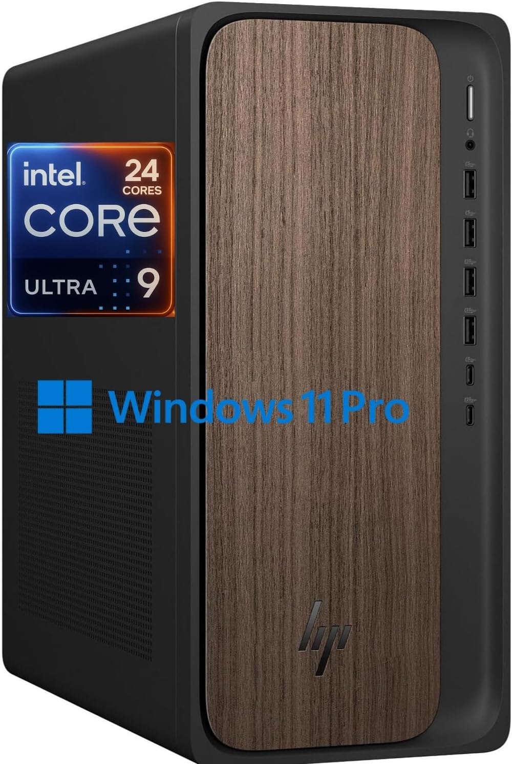 HP OmniDesk M03 Business Next Gen AI PC Desktop, Intel Core Ultra 9-285 Processor (24 Cores, Up to 5.6GHz), 16GB DDR5 RAM, 1TB SSD, USB-C, Wi-Fi 6, HDMI+DP Dual Monitor Support, Windows 11 Pro