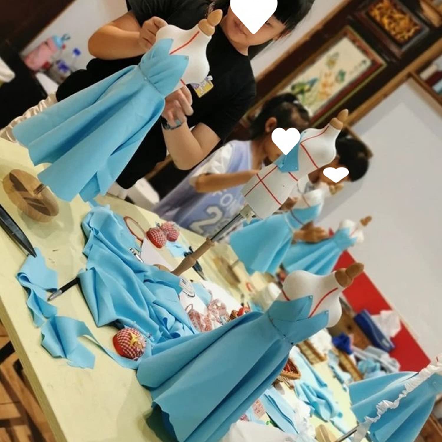 Schaufensterpuppe Kleine Dressmakers Dummy, justierbare Höhe, Schneider Manikins Mini Puppe Kleid Form Anzeige Puppenhaus Zubehör Dekoration 1/4 c