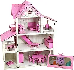 Casa Casinha De Bonecas Lol Polly Brinquedos Meninas+ Moveis