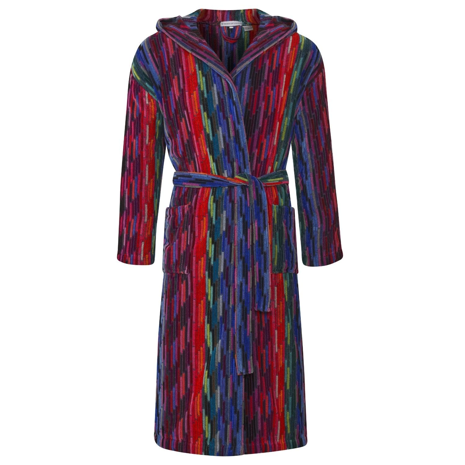 Bown of London Cancun Men's 100% Cotton Towelling Dressing Gown - Blue - XXL