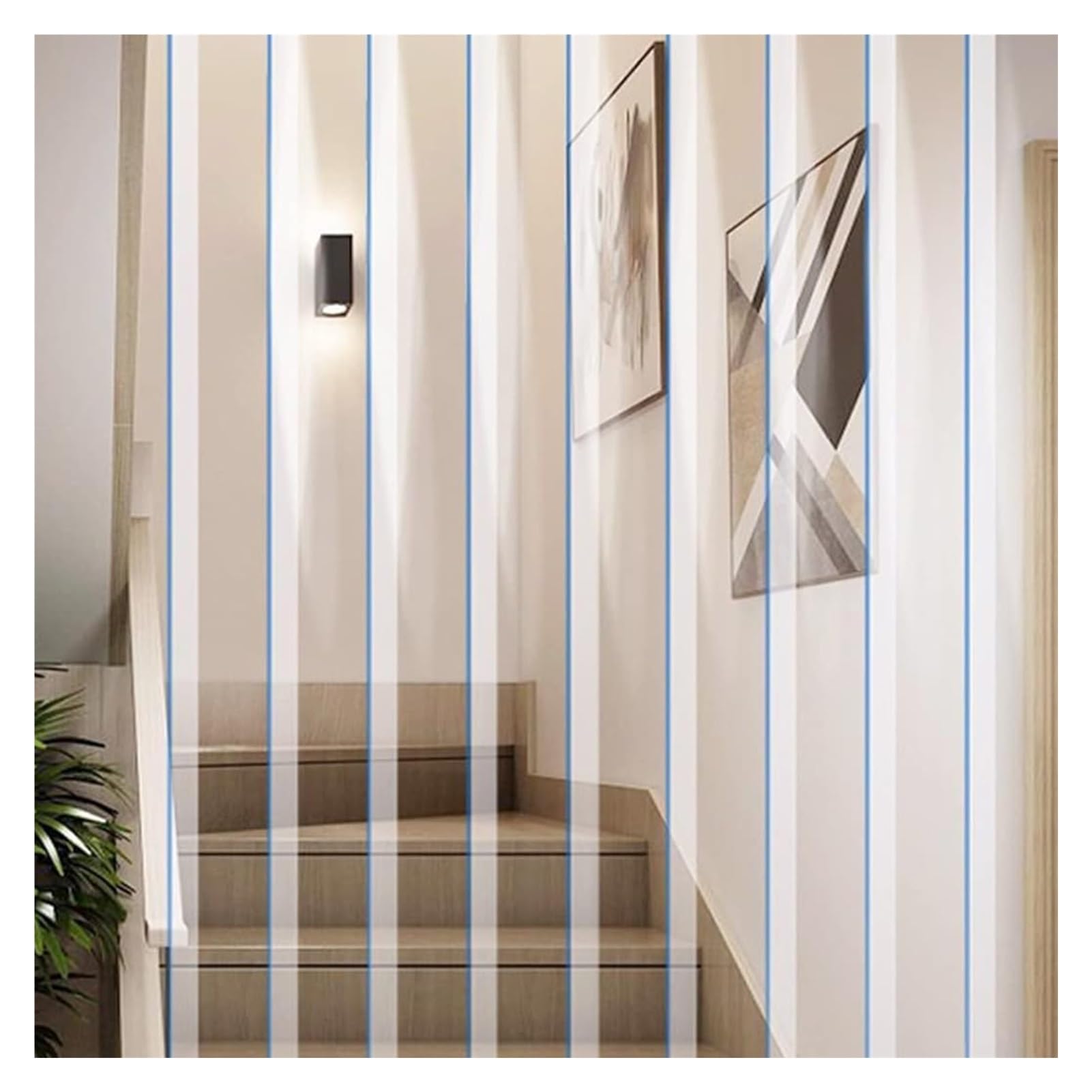 Pionowe żaluzje z PCW, przezroczysta winylowa zasłona drzwiowa do chodzenia, zamrażarek, magazynów, patio, przestrzeni przemysłowych, sklepów, 120 x 200 cm, trwała i łatwa w instalacji