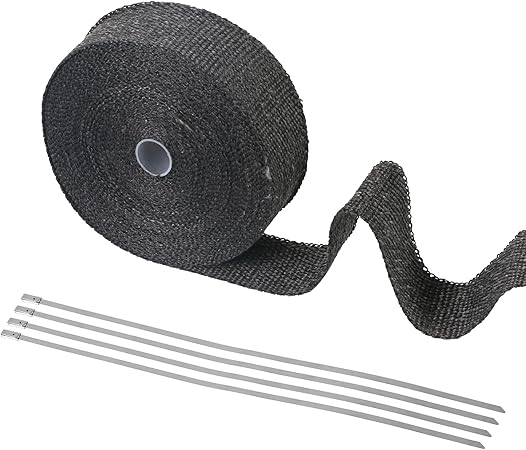 CGEAMDY Nastro Termico Isolante In Fibra Di Vetro, 10M * 5CM Banda Collettori Con 6 Fascette