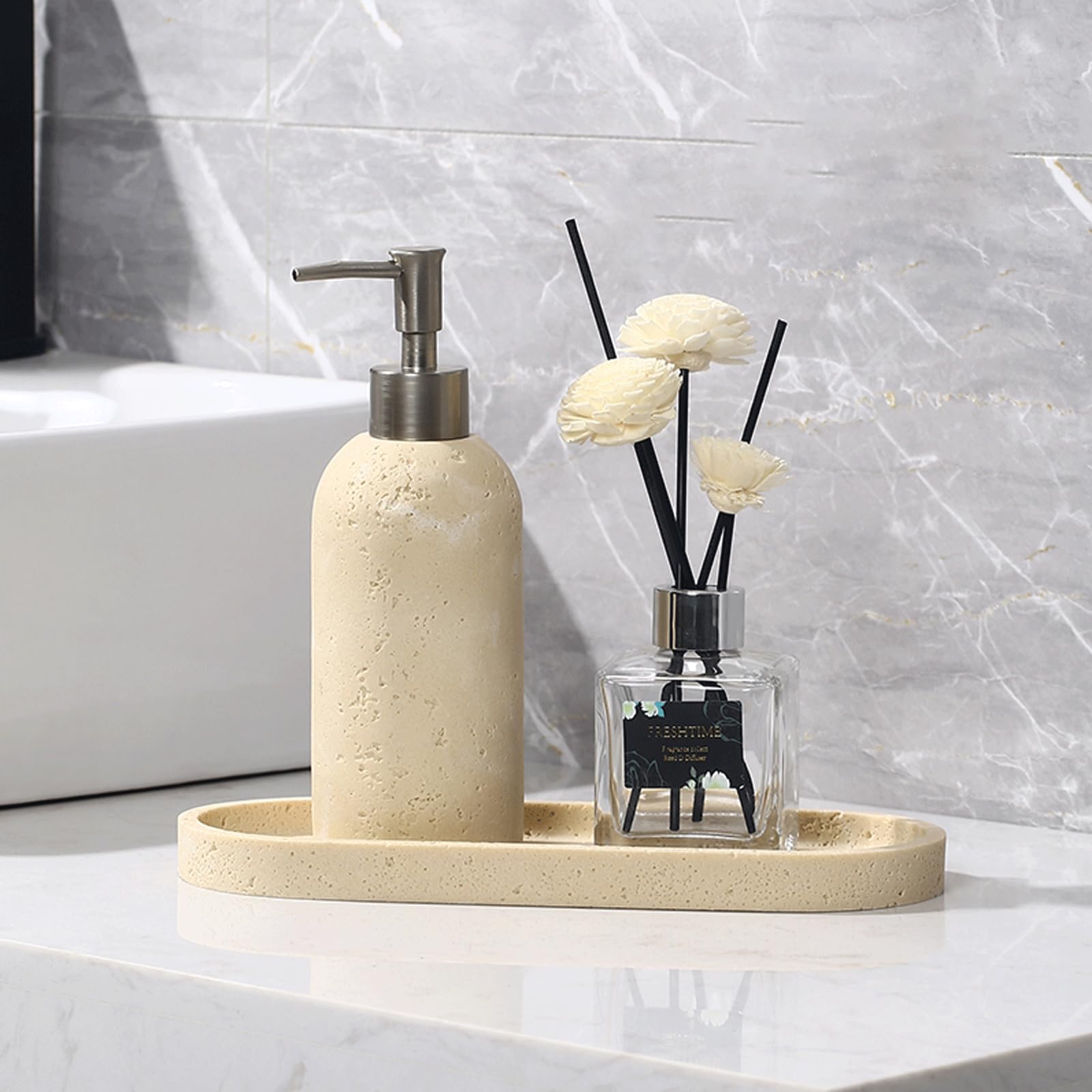 Distributeur De Savon Encastrable Pour évier - Pompe En Acier Inoxydable, Installation Facile - Pour Cuisine Ou Salle De Bain, Argenté