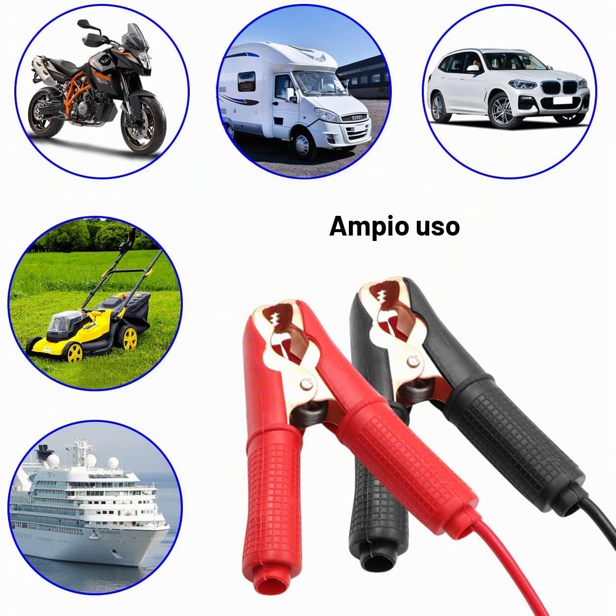 HuaLiSiJi Pinze Cavi Batteria 12V 24V Con Fusibile Pinze Coccodrillo per Cavi 14 HuaLiSiJi Pinze Cavi Batteria 12V 24V Con Fusibile Pinze Coccodrillo per Cavi 14
