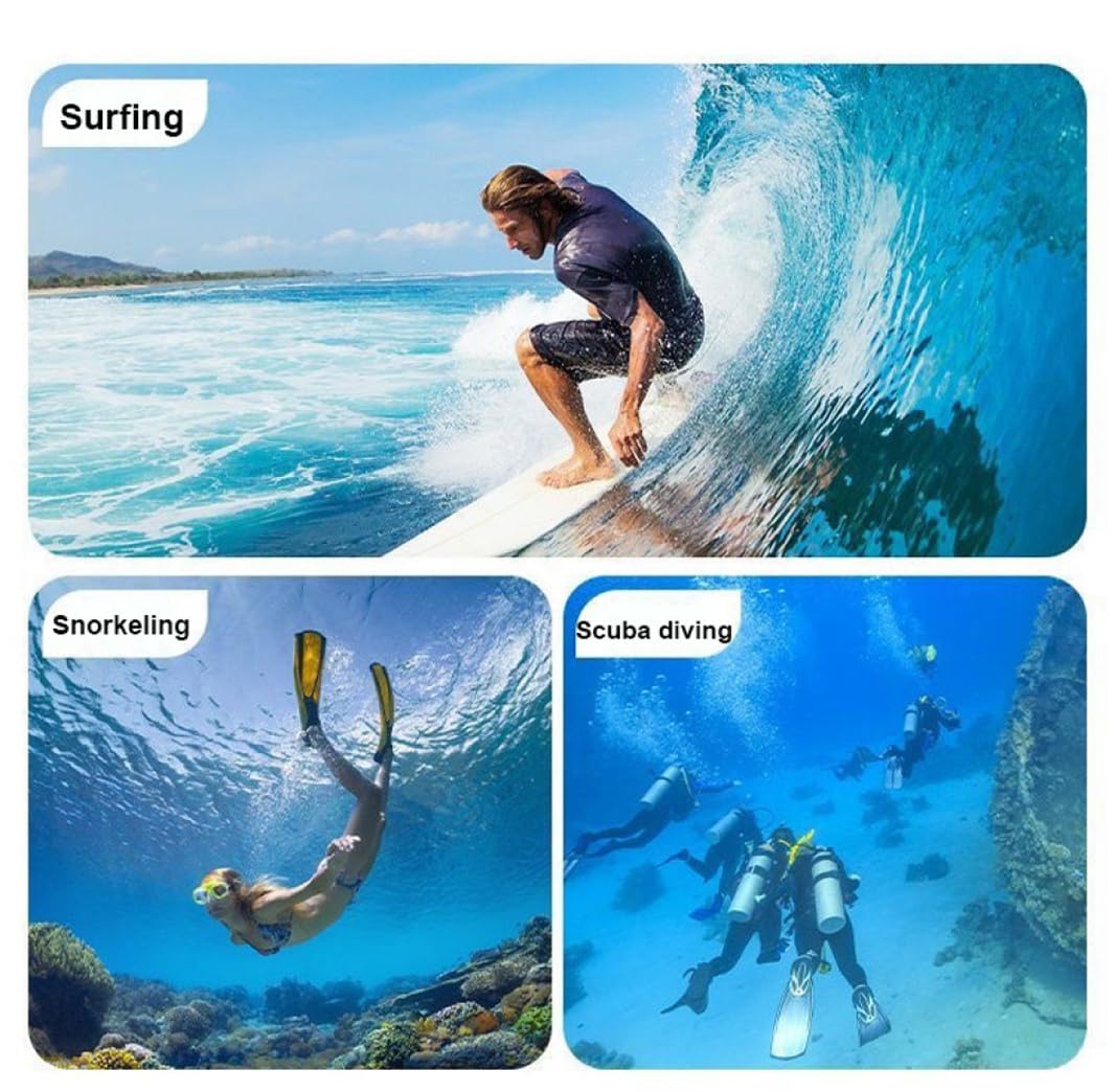 para Insta 360 X5, Funda de Buceo de 45 M, Funda Impermeable Invisible para Carcasa de Buceo Subacuática de 360 X5, Accesorios para Cámara Deportiva (Glass)