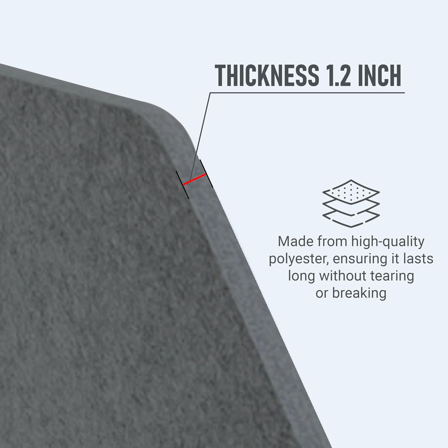 29.1"x22.8"x1.2" Acoustic Desk Divider, Sound Absorbing, Freestanding Soundproof Privacy Panel, Reduce Noise, Increase concentration, Made from High Quality Polyester (African Grey)