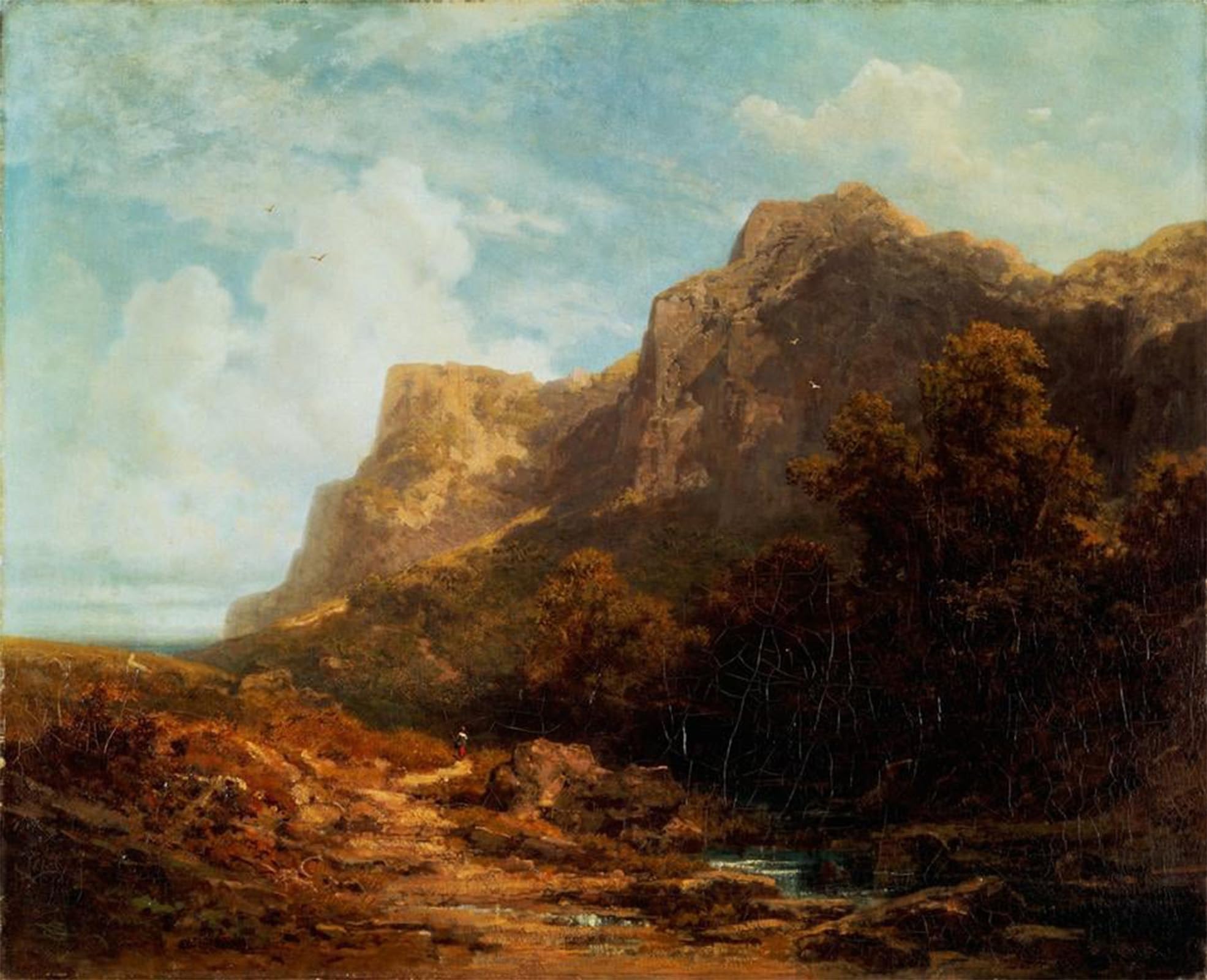 POSTERIIk Vintage Print Pop Art Landscape Artwork on the Kirchsteig by Carl Spitzweg Art Prints for Office Home Decor 60x90cm