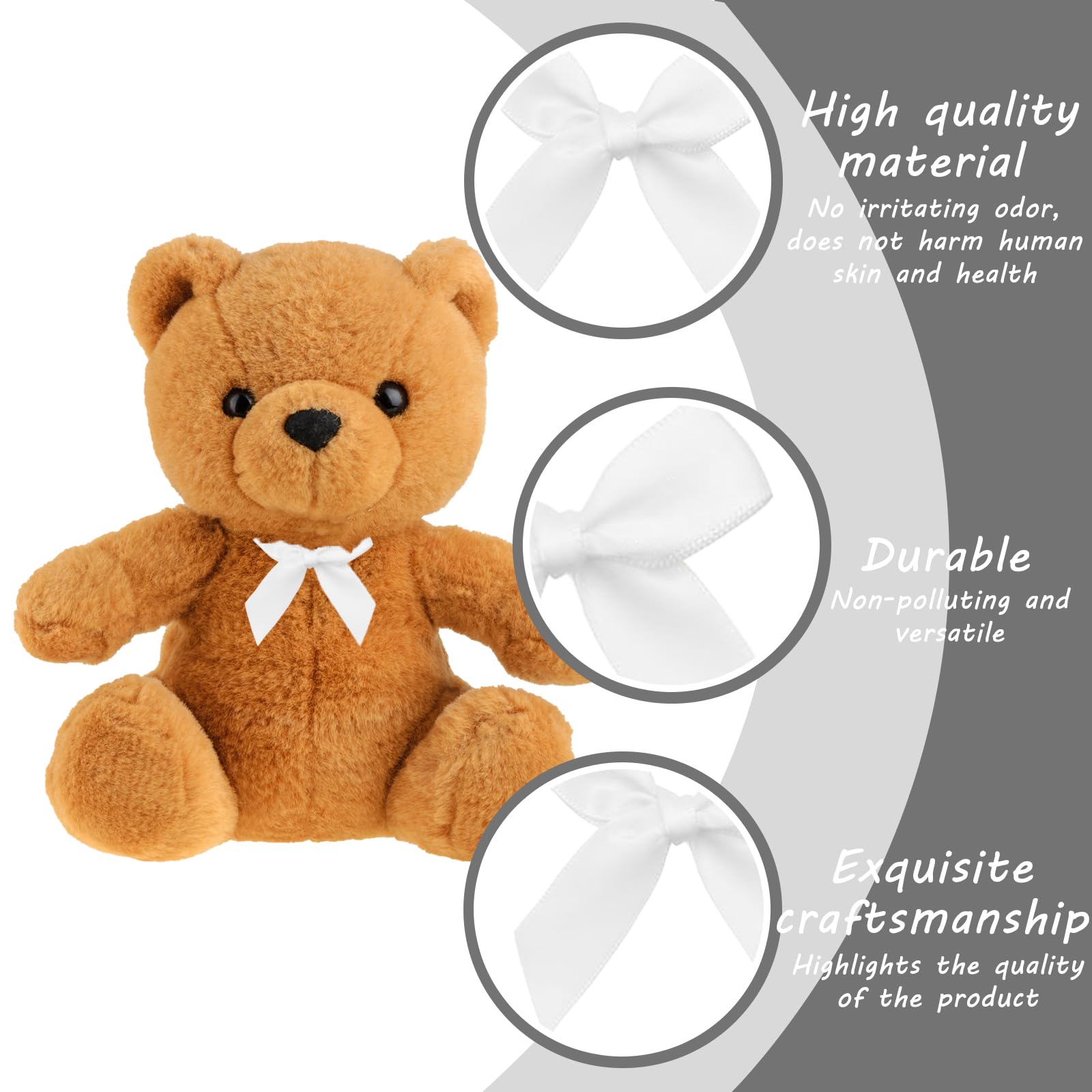 Lot De 60 Petits Nœuds Décoratifs Beige - Autocollants Pour Mariages, Cadeaux & Artisanat