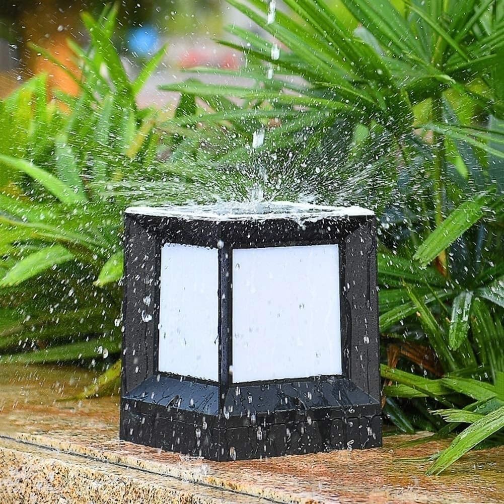 Oświetlenie zewnętrzne na słupki solarne Wodoodporne oświetlenie solarne na słupki do płaskich powierzchni Patio Krajobraz Ścieżki na patio Ogrody(32.5 * 39cm)