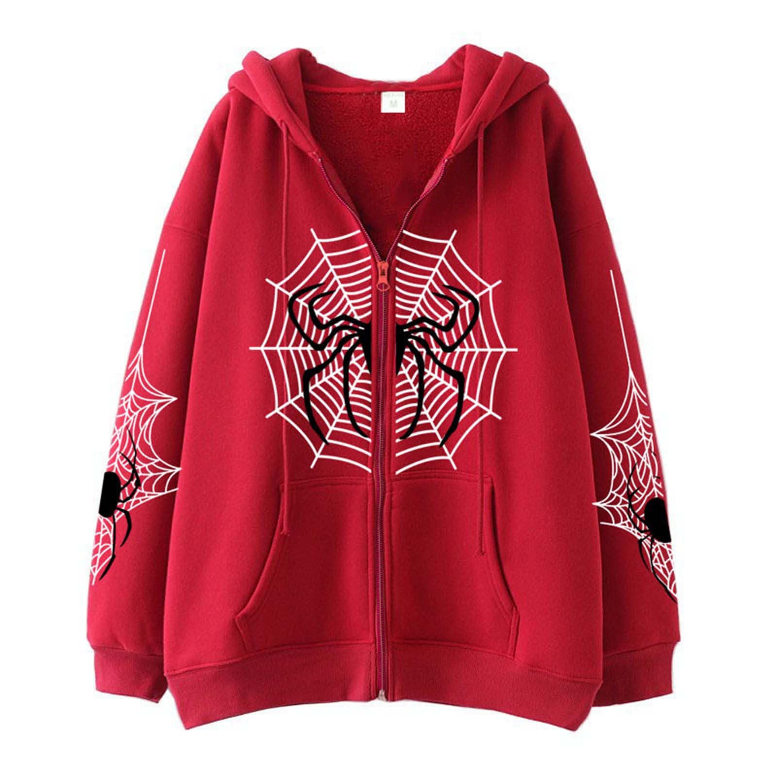 Sweat à capuche zippé femme imprimé rétro coton décontracté - 3