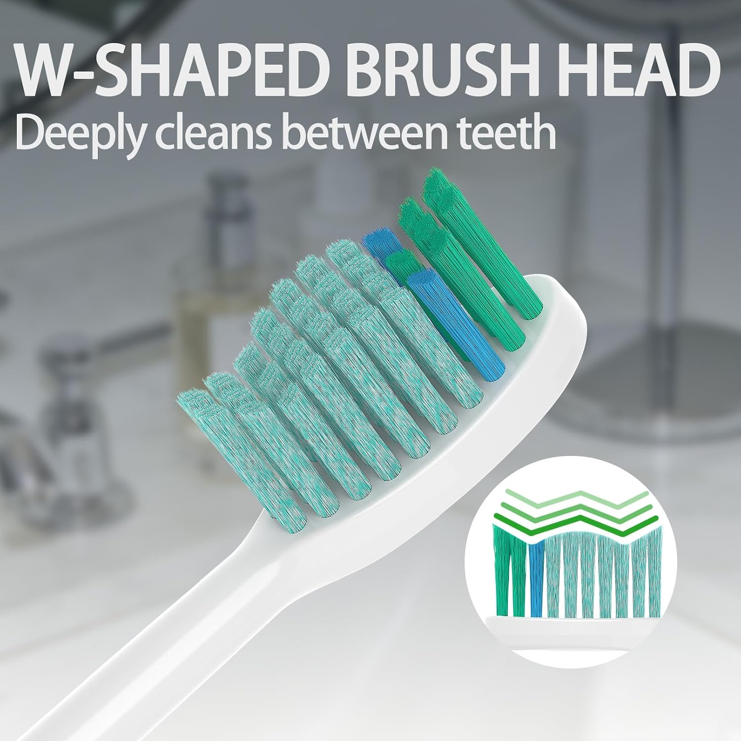 Replacement Heads Compatible with TAO Clean Electric Toothbrush, Mix image 4