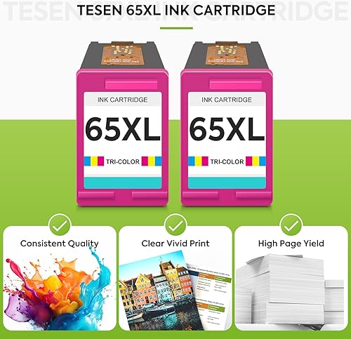 Miniatura 5 de Cartucho de tinta remanufacturado de color 65XL para impresora HP Ink 65 65XL para impresora DeskJet 3755 3752 3720 3722 3723 3758 2652 2655 2622