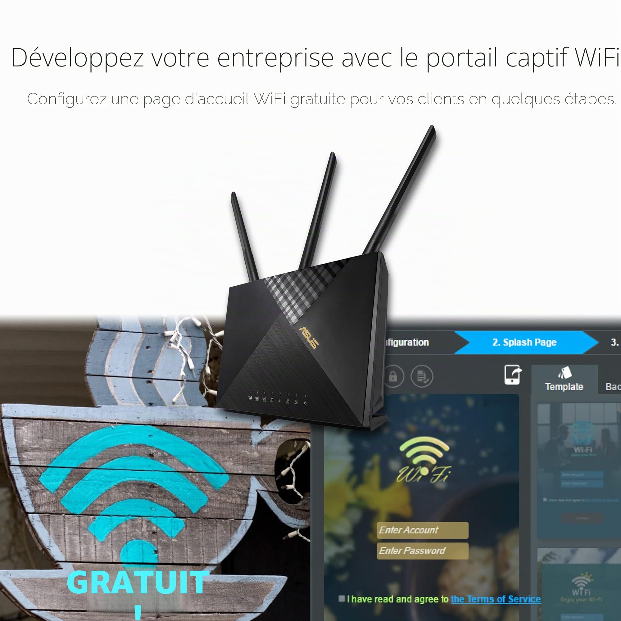 ASUS 4G-AX56 - Box 4G - Modem-routeur Wi-FI 6 LTE Double Bande AX 1800 Mbps - Technologie MU-MIMO - Sécurité Professionnelle Aiprotection Pro Noir