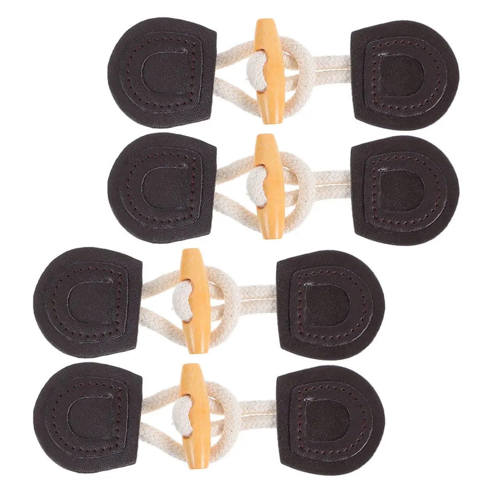Boutons à bascule vintage en polyuréthane pour vestes et manteaux - Lot de 20 paires à coudre