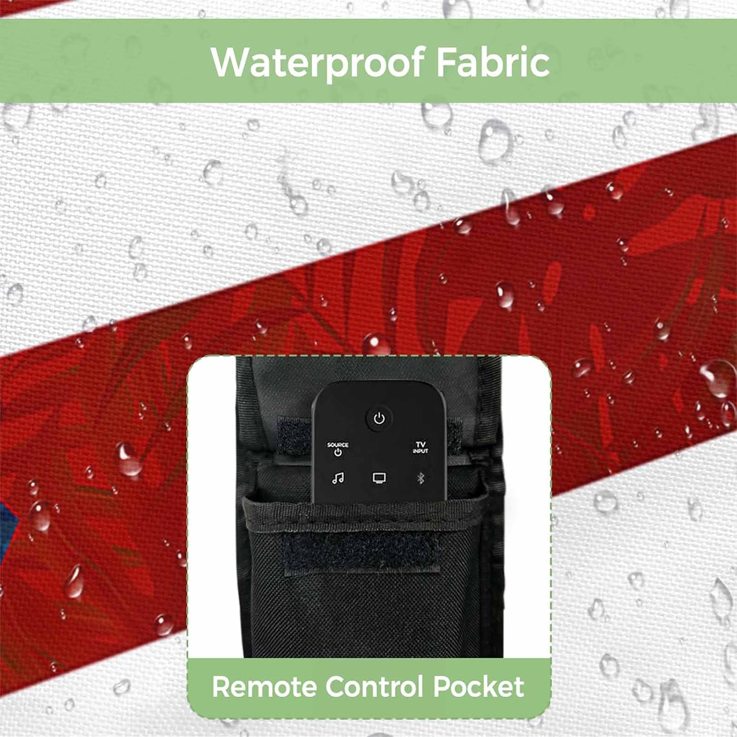 Puerto Rico Flag Outdoor TV Cover Waterproof Weatherproof, Patriots Palm Leaves Television Covers for 60 to 65 Inch Star Red Strips Outside TV Screen Protector Shield, 58"W x 37"H x 4.5"D