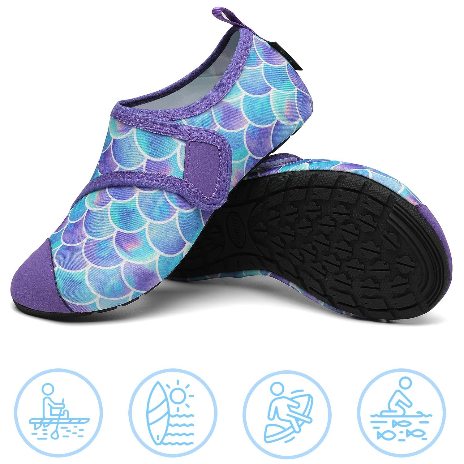 SAGUARO Escarpines Niño Niña Ligero Zapatos de Agua Flexible Transpirable Secado Rápido Calcetines para Piscina-Touch X