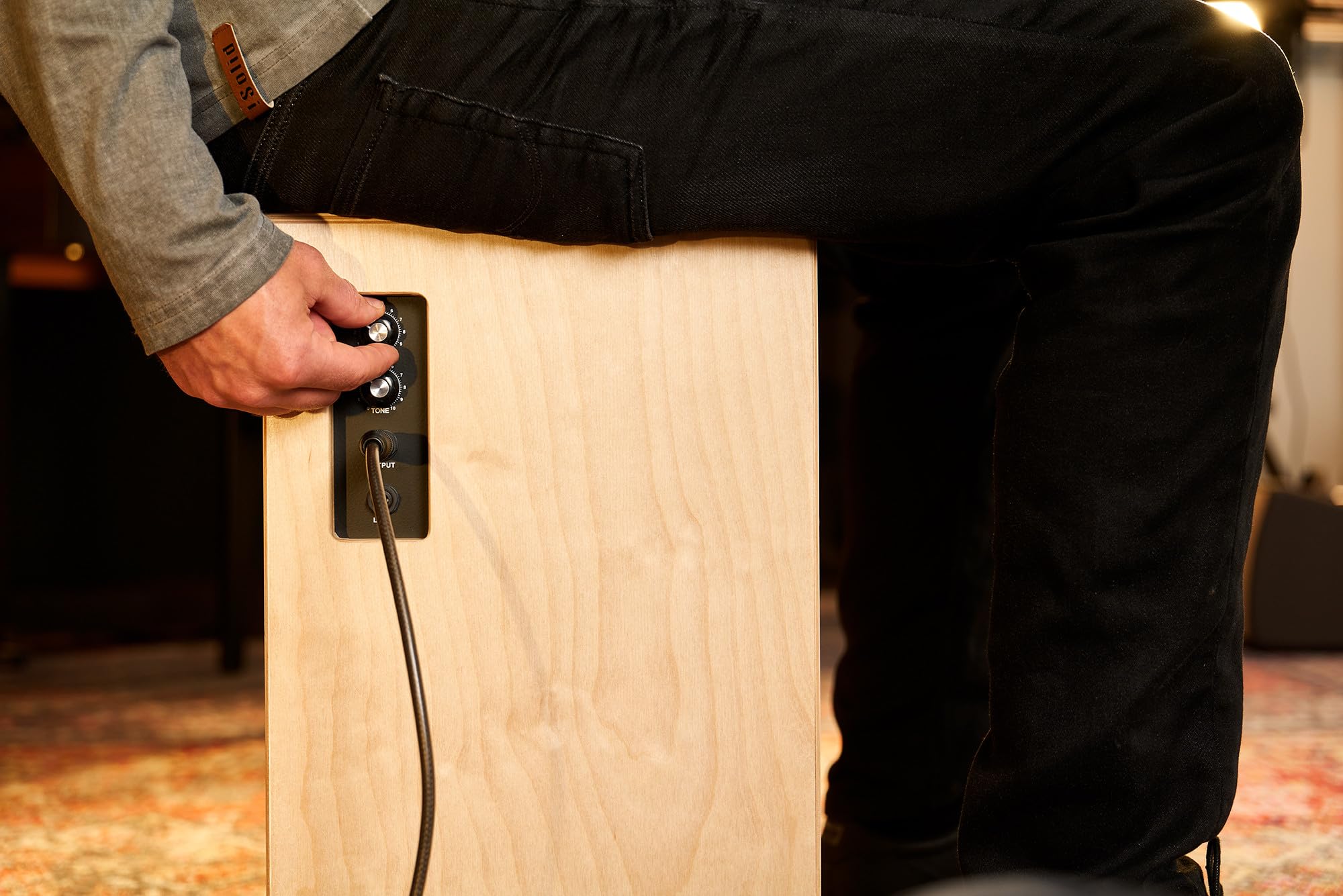 Meinl Percussion Pickup Snarecraft Cajon - Grande Drum Box con Pickup, Rullante e Basso - Superficie di Suono in Betulla del Baltico (PSC100NT)