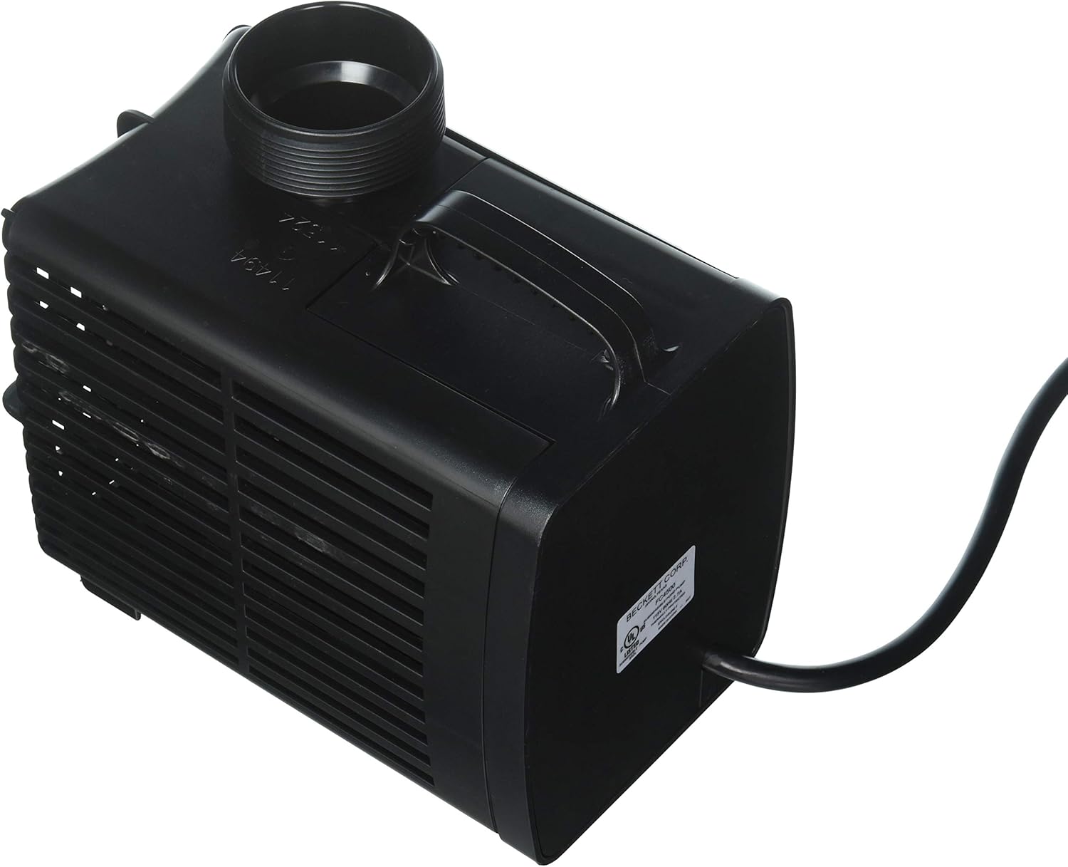 Beckett Corporation 4700 GPH Submersible Waterfall Pond Pump - Auto Shutoff Water Pump for Large Waterfalls - 18.5' Max Fountain Height, Black : Patio, Lawn & Garden