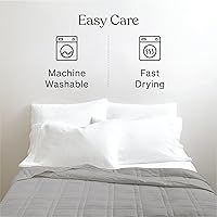 Vista 4 de Baloo - Manta pesada para adultos 12 lb (42"x72"), color Silver Sage 100% algodón Lavable a máquina y apta para secadora Relleno