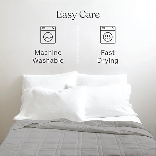 Miniatura 4 de Baloo - Manta pesada para adultos 12 lb (42"x72"), color Silver Sage 100% algodón Lavable a máquina y apta para secadora Relleno