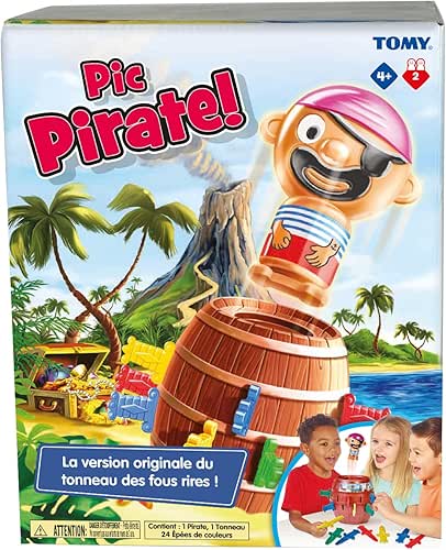 TOMY Officiel - Pic Pirate Jeux de Société pour Enfants,