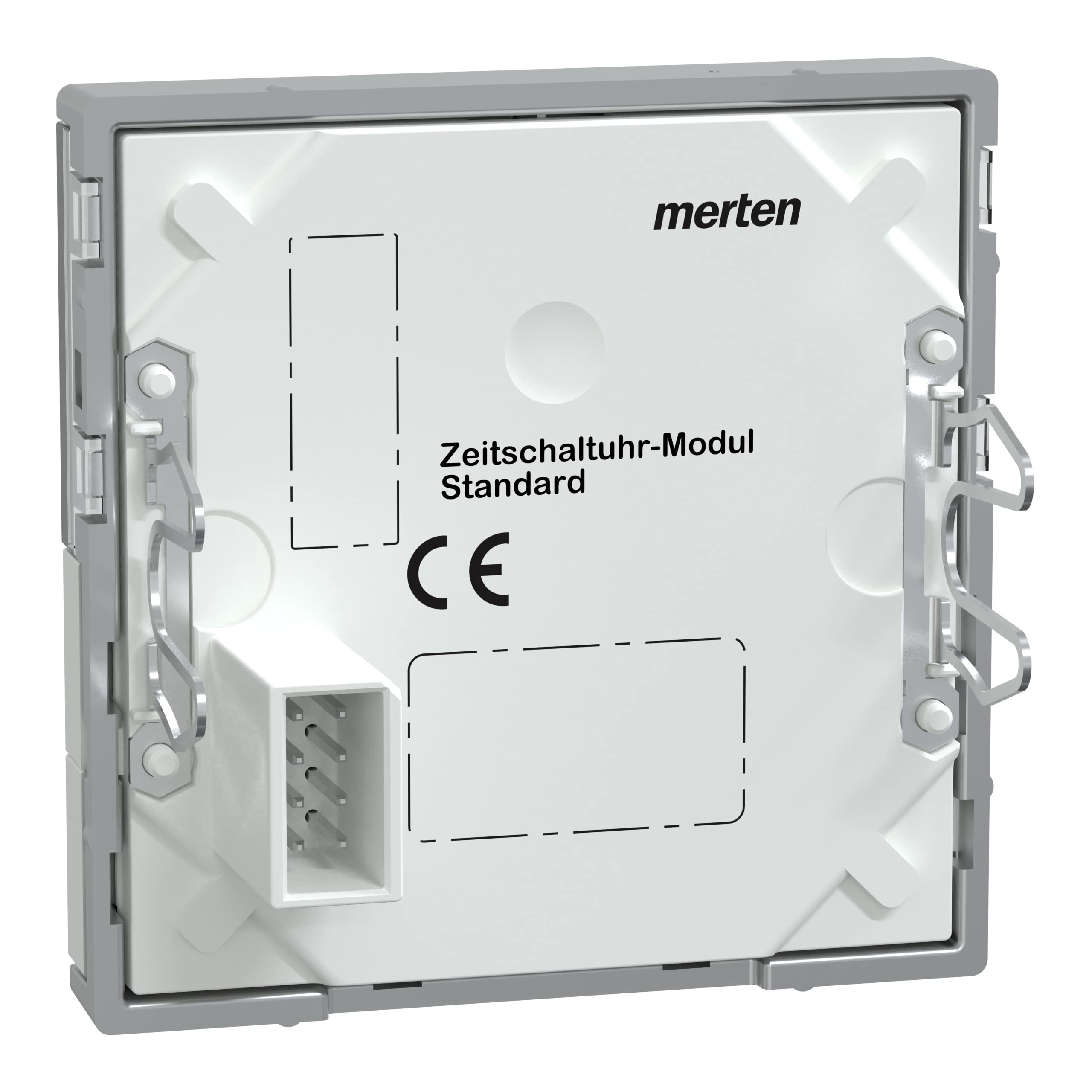 Schneider Electric Merten Zeitschaltuhr-Modul Standard, MEG5754-0460 | Mit Schalter, Unterputz, System M, Aluminium