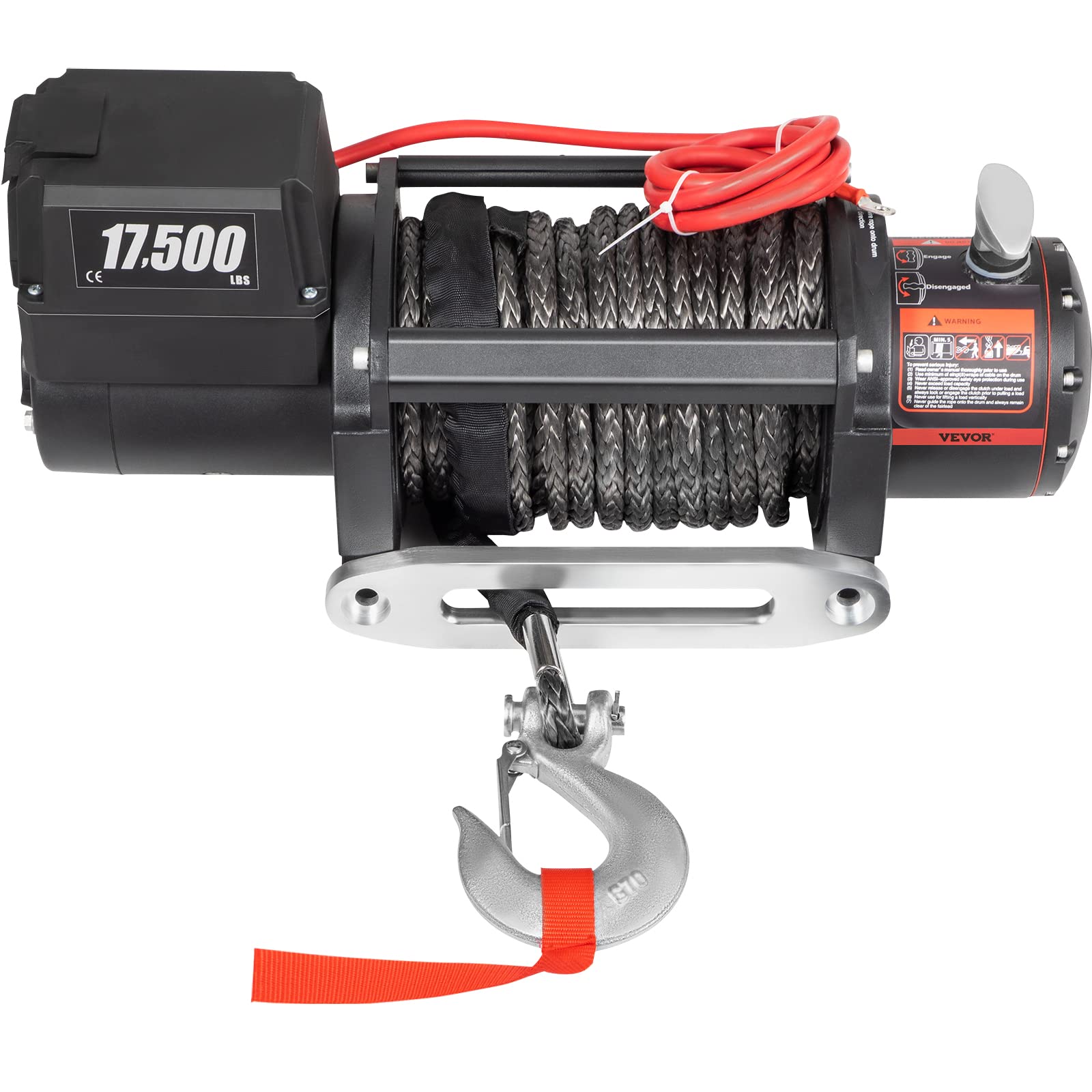 VEVOR Electric Winch, 17500lb Load Capacity Truck Winch Synthetic Rope