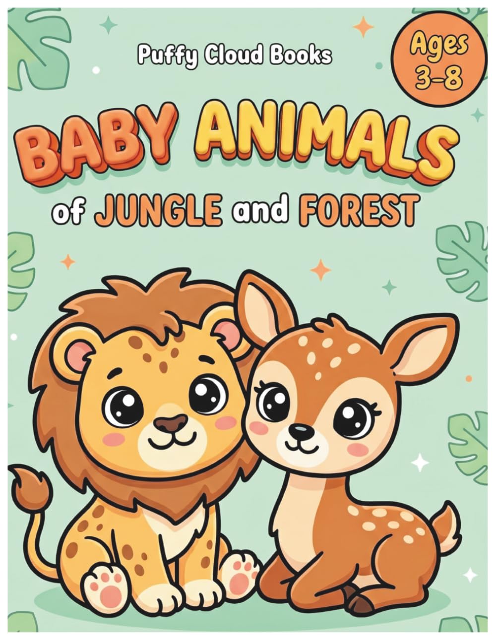 Baby Animals of Jungle and Forest A Bold and Easy Coloring Book for Kids: 75 Big Bold Easy Coloring Pages: Simple and Cute Forest and Jungle Designs ... Large Print for Stress Relief and Relaxation