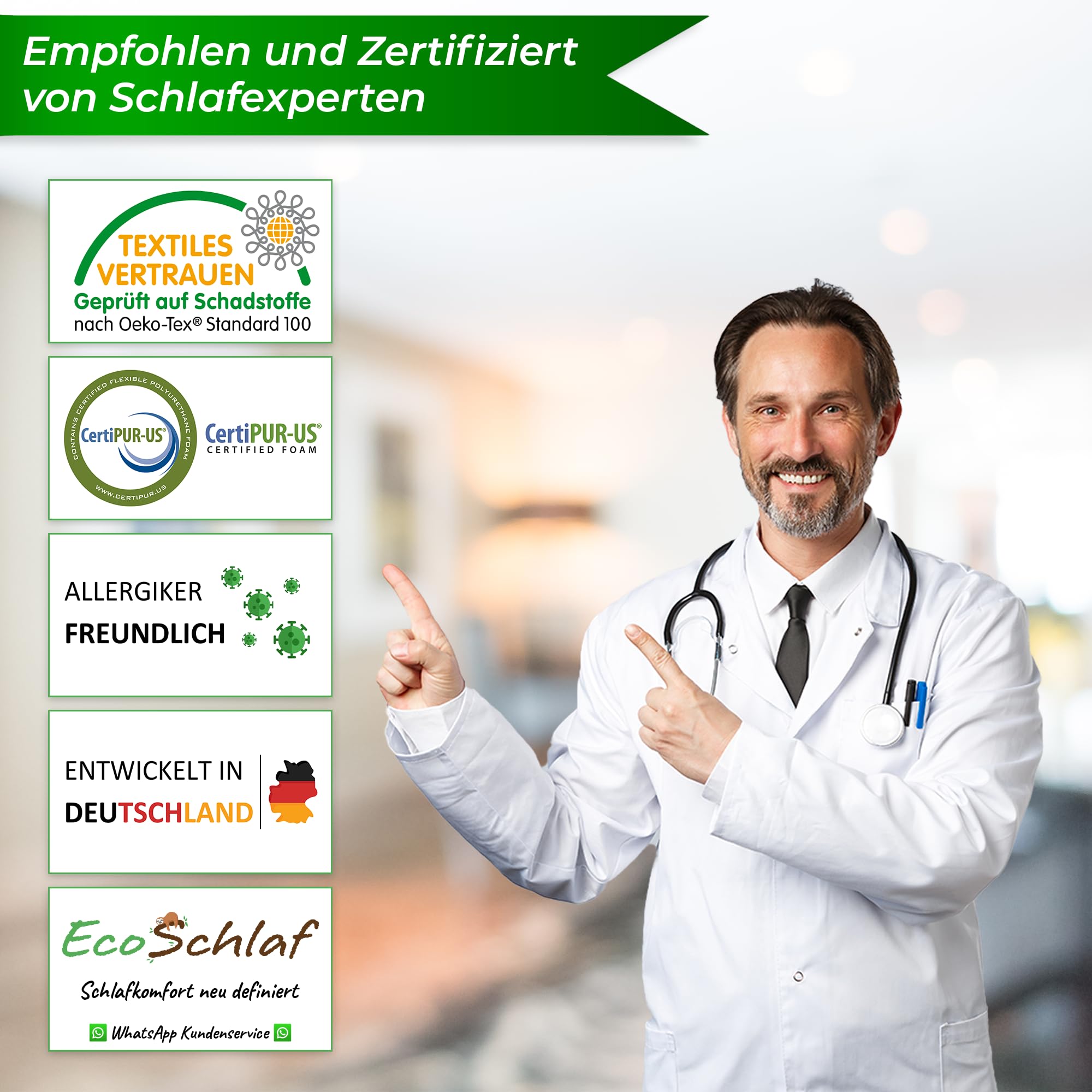 Airflow Kopfkissen Orthopädisches Kissen Seitenschläferkissen Memory Foam Nackenstützkissen Schlafkissen