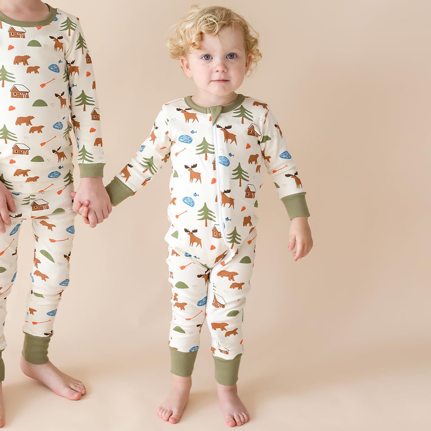 PARADE Organic Signature Print '2-Way' Zip Romper - Winter