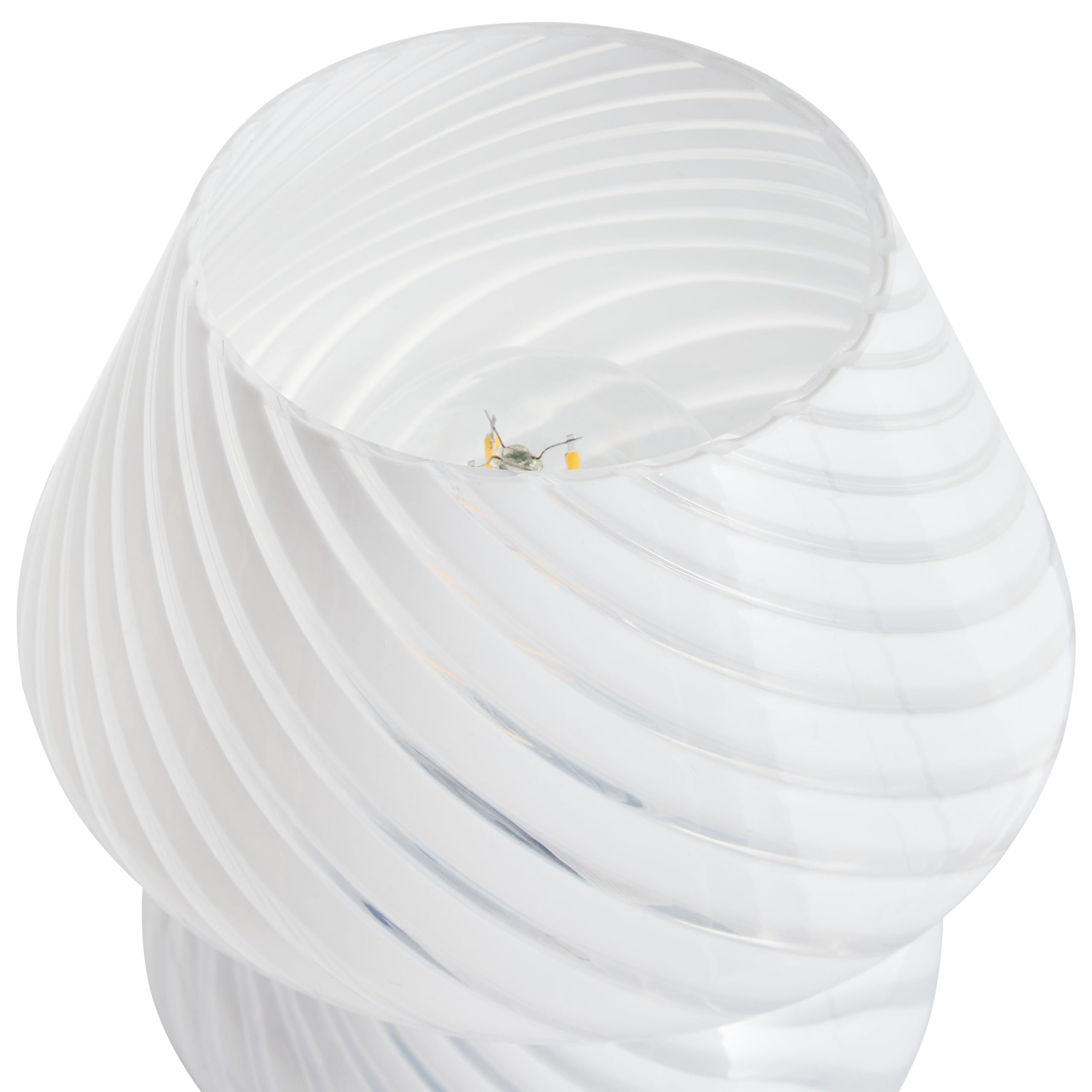 Beliani Lampada da tavolo da lettura in vetro bianco