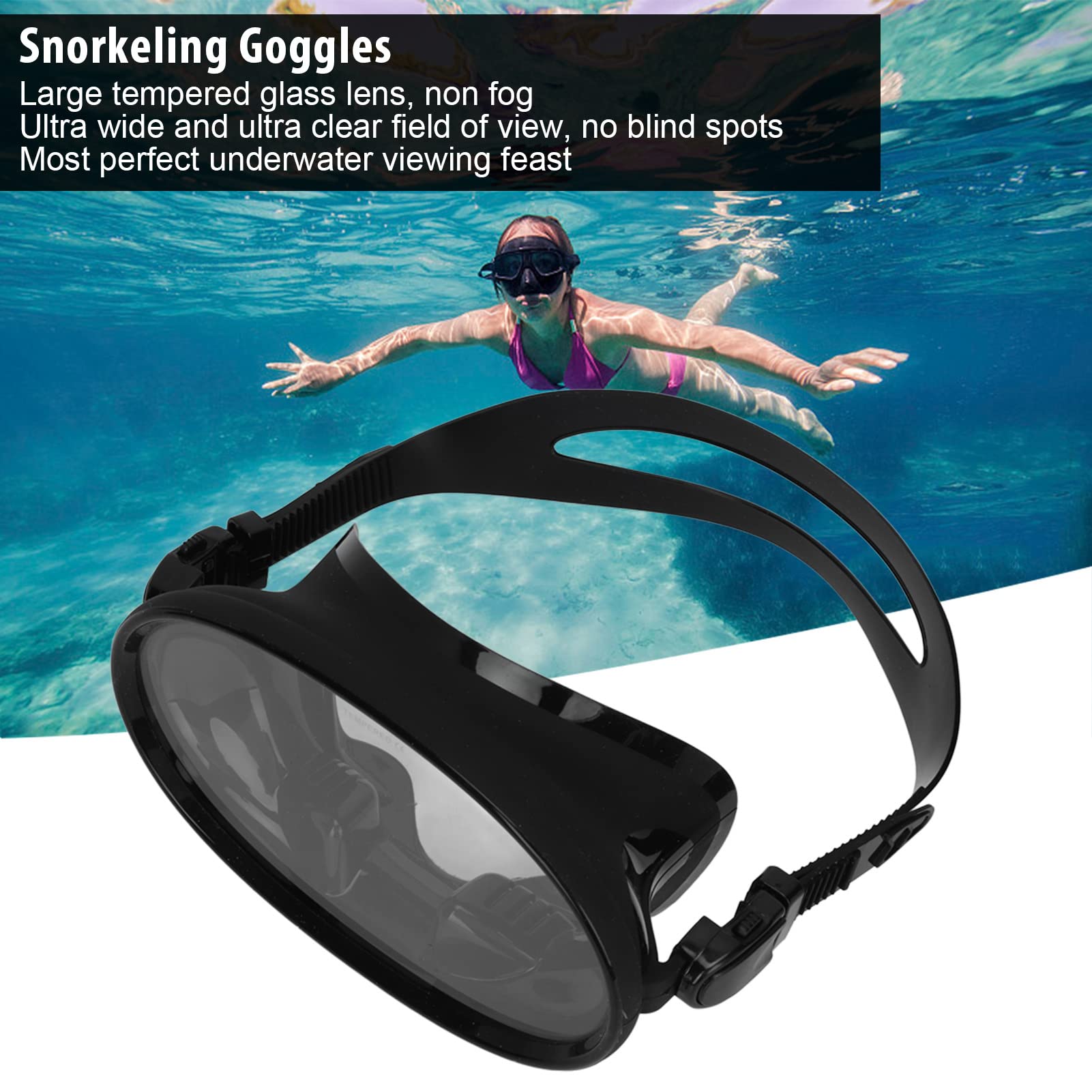 Maschera subacquea Occhialini da snorkeling Attrezzatura per nuoto subacqueo Occhiali temperati antiappannamento Attrezzatura professionale per immersioni Forniture