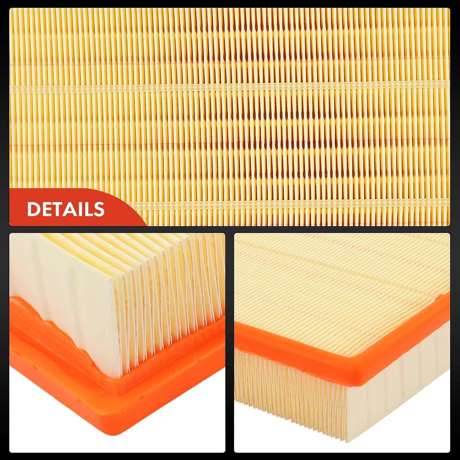A-Premium 2-PC Engine Air Filter Compatible with BMW Models - 525i 2004-2007, 525xi 2006-2007, 528i 2008-2010, 528i xDrive 2009-2010, 528xi 2008, 530i 2004-2007, 530xi 2006-2007, Z4 2006-2009