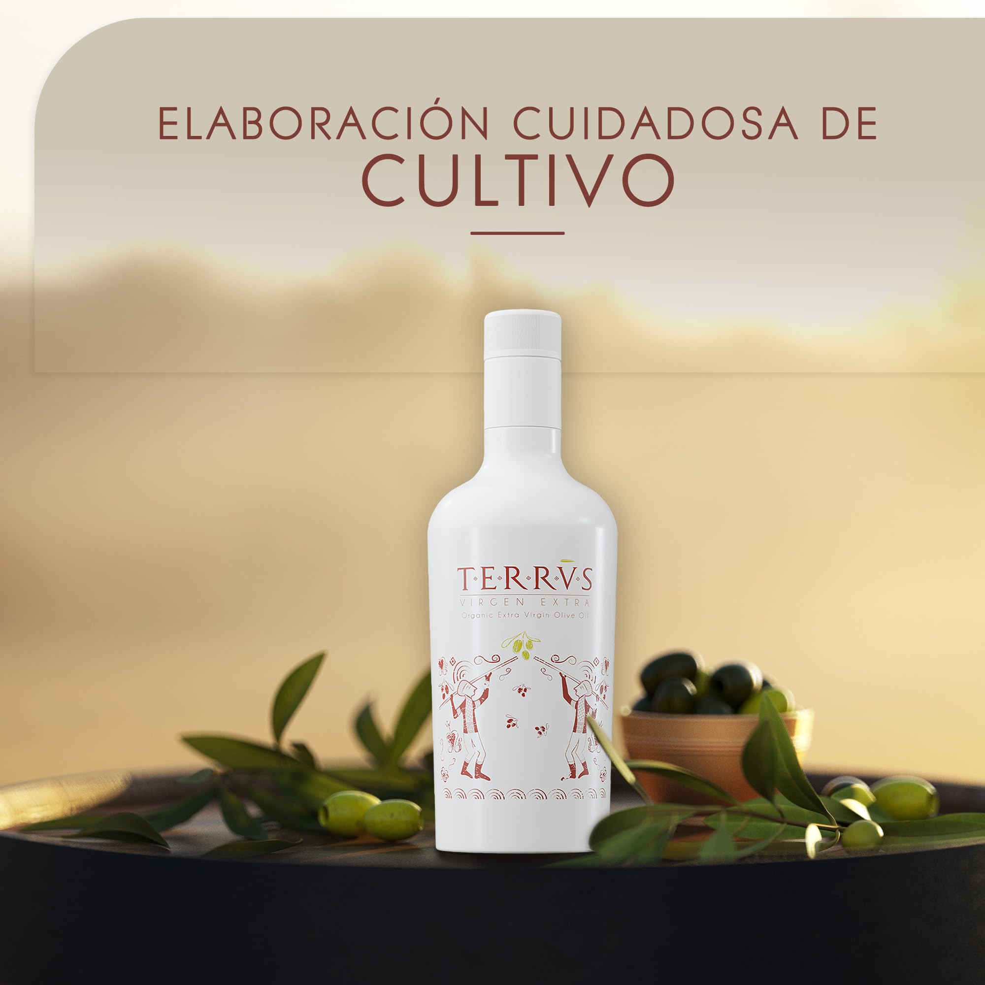 TERRVS Aceite Oliva Virgen Extra Ecológico 500ml – Aceite de Oliva Virgen de Prensado en Frío – AOVE Premium y Gourmet