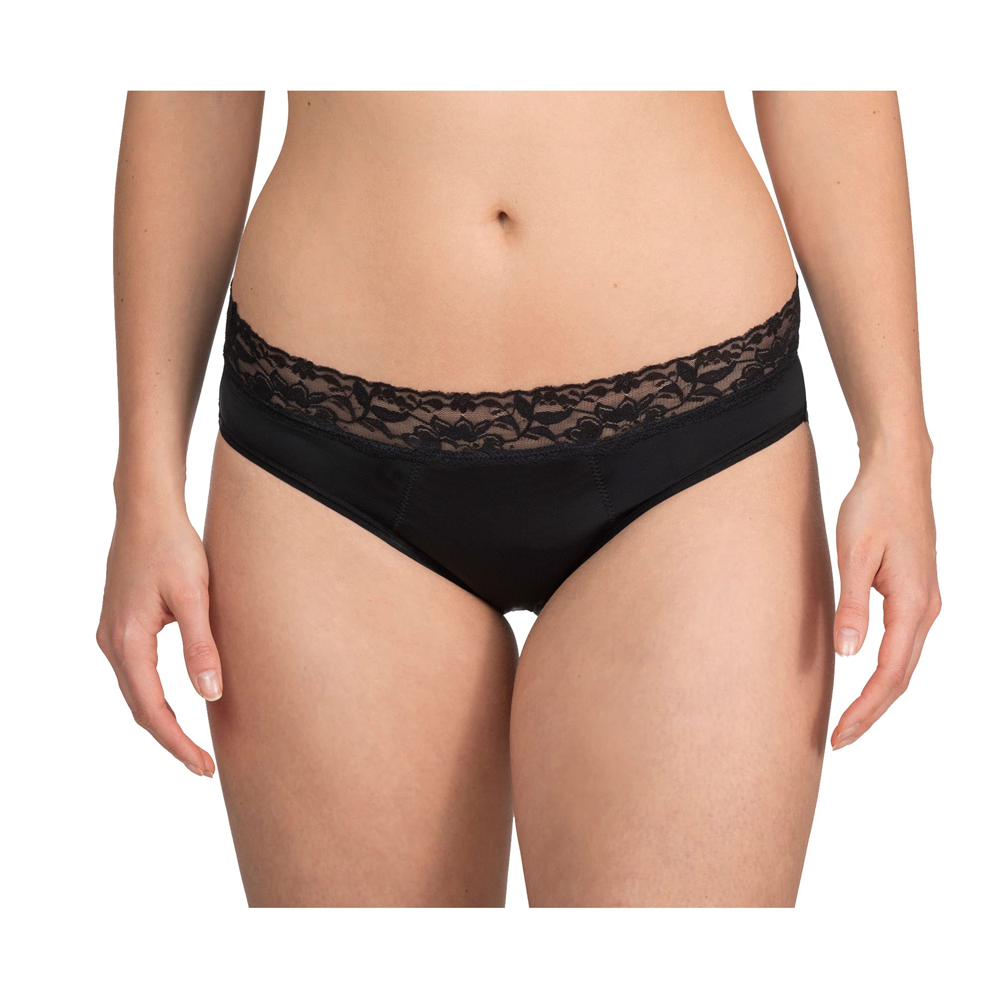SELENACARE Periodenunterwäsche Classic (3er Multipack) - Menstruationsunterwäsche für Damen, waschbarer Slip, 100% vegan, nachhaltig, 25ml Aufnahme, Größe XL (44/46), schwarz