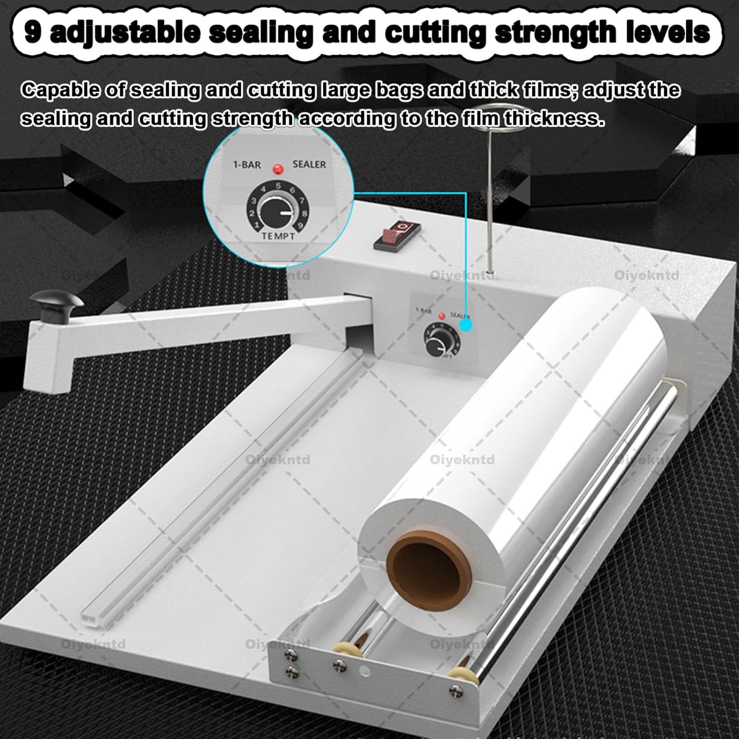 Shrink Film Shrink Wrap Sealer, Shrink Wrap Machine 2 in 1 Hand Wrapping Machine Shrink Wrap Machine with 1800W Heat Gun Adjustable Temperature 45cm
