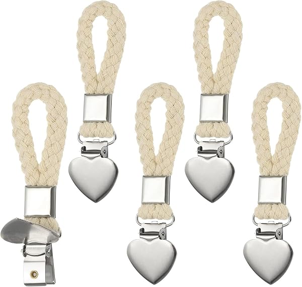 5 Pezzi Gancio a Clips per Strofinacci da Tè, Mollette per Asciugamani in Acciaio Inossidabile,Portasalviette Per appendere gli Asciugamani,Strofinacci,Calze e i Guanti nella Cucina e nel Bagno - 1