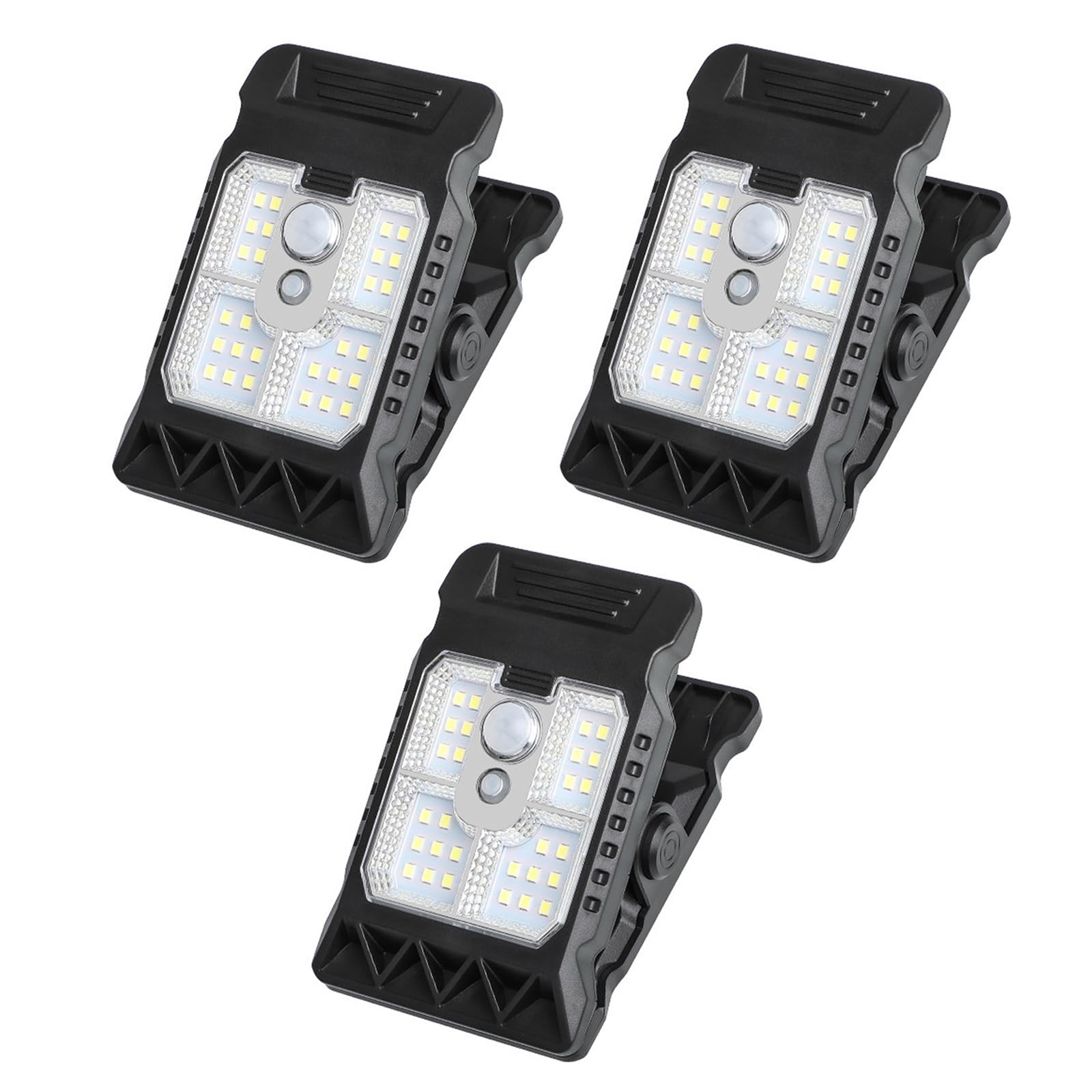 Maxtonser Solar Power Clip On Lamp Motion Detection High Brightness For Outdoor Camping Tent Pathway And Patio Lighting
