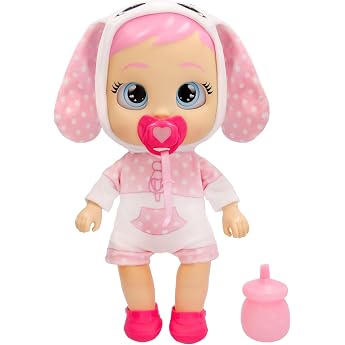 CRY Babies Coney Interactive Doll Help Coney with her first steps - she gives over 10 sounds and reactions and can cry bright LED tears - children aged 3 and up
