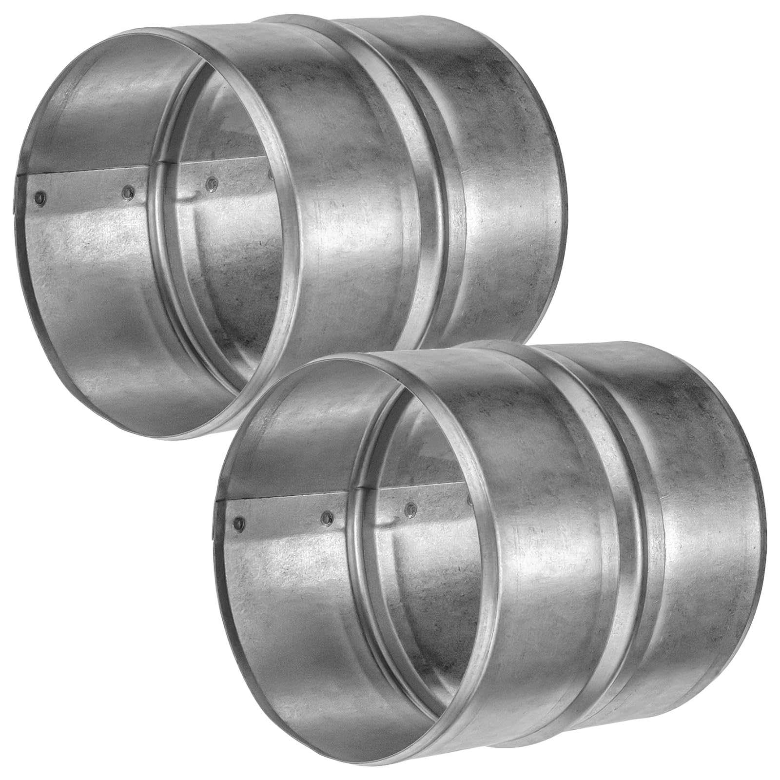 Vent Systems 4 Inch Pack of 2 Galvanized Steel Duct Connector